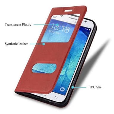 Samsung Galaxy J5 2015 lommebokdeksel cover (rød)
