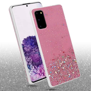 Samsung Galaxy S20 Silikondeksel Glitter (rosa)