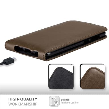 HTC ONE A9 deksel flip cover (brun)