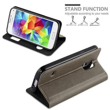 Samsung Galaxy S5 / S5 NEO lommebokdeksel cover (brun)