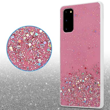 Samsung Galaxy S20 Silikondeksel Glitter (rosa)