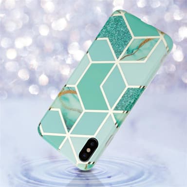 iPhone X / XS lommebokdeksel etui (grønn)