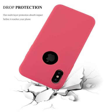 Deksel iPhone XS MAX Silikon cover (rød)