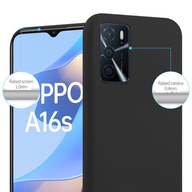 Deksel Oppo A16s / A54s Silikon cover (svart)