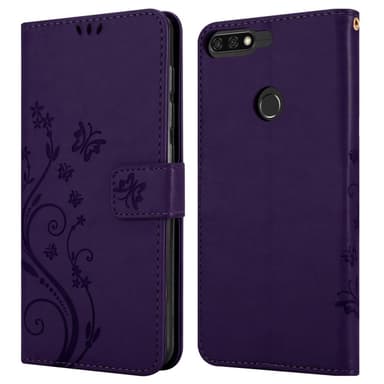 Honor 7C / Huawei Y7 2018 lommebokdeksel Blomster