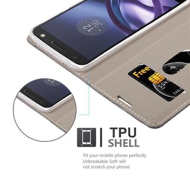 Motorola MOTO Z lommebokdeksel etui (grå)