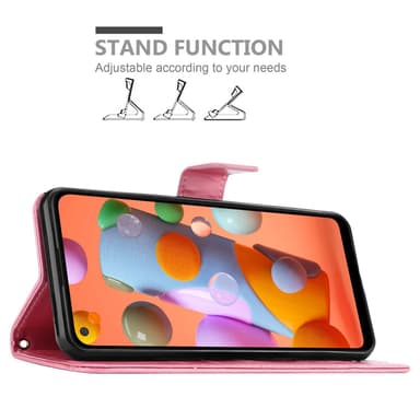 Samsung Galaxy A11 / M11 lommebokdeksel Blomster (rosa)