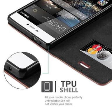 Huawei P8 lommebokdeksel case (brun)