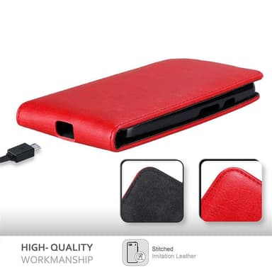 Motorola MOTO G2 deksel flip cover (rød)