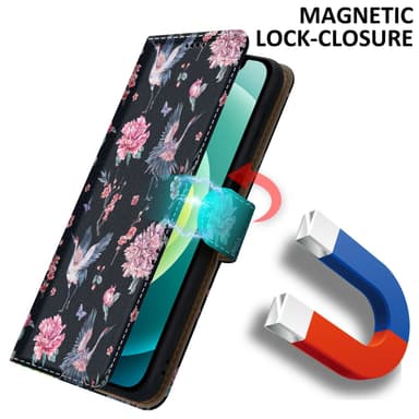 iPhone 12 MINI lommebokdeksel etui (svart)