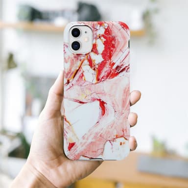 iPhone 11 lommebokdeksel etui (rosa)