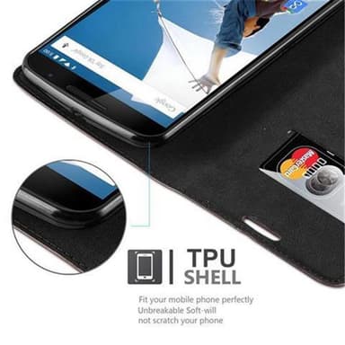Motorola Google NEXUS 6 lommebokdeksel case (brun)
