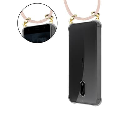 Nokia 6 2017 Deksel med Halskjede (rosa)
