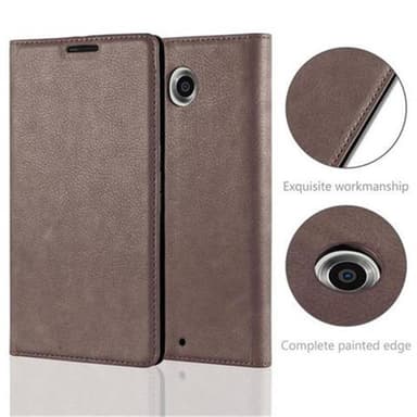 Motorola Google NEXUS 6 lommebokdeksel case (brun)