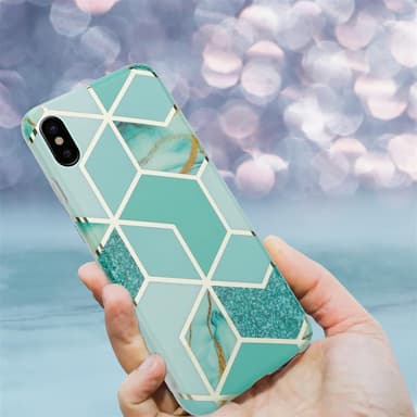 iPhone X / XS lommebokdeksel etui (grønn)