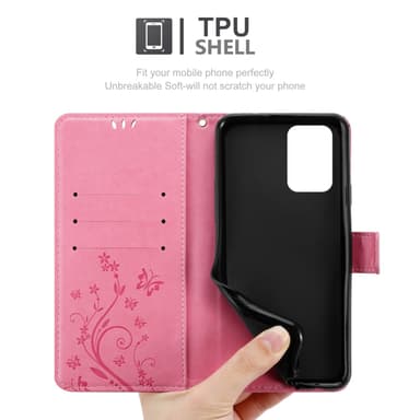Xiaomi POCO X3 GT lommebokdeksel Blomster (rosa)