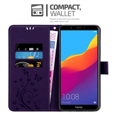 Honor 7C / Huawei Y7 2018 lommebokdeksel Blomster