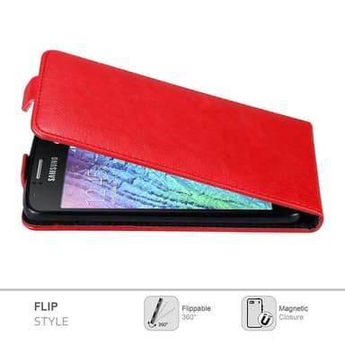 Samsung Galaxy J1 2015 deksel flip cover (rød)