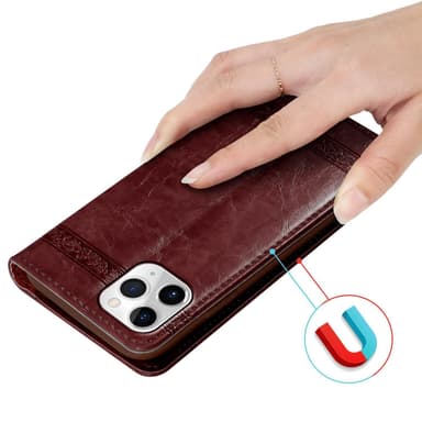 iPhone 11 PRO MAX lommebokdeksel etui (rød)