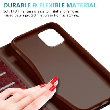 iPhone 11 PRO MAX lommebokdeksel etui (rød)