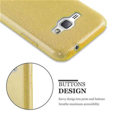 Samsung Galaxy J1 2016 Deksel Glitter (gold)