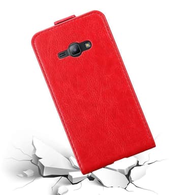 Samsung Galaxy J1 2015 deksel flip cover (rød)