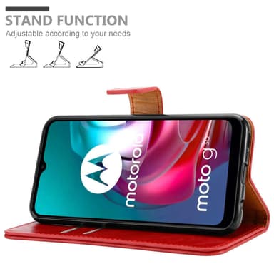 Motorola MOTO G10 / G30 lommebokdeksel etui (rød)