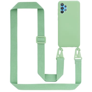 Deksel Samsung Galaxy A72 4G / 5G med Halskjede (grønn)