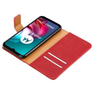 Motorola MOTO G10 / G30 lommebokdeksel etui (rød)
