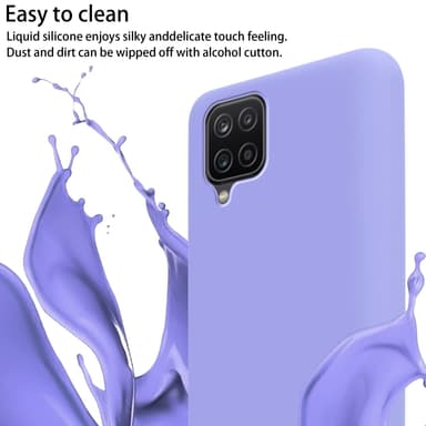 Deksel Samsung Galaxy A12 / M12 med Halskjede (lilla)
