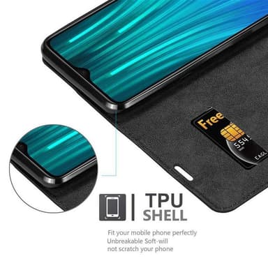 Xiaomi RedMi NOTE 8 PRO lommebokdeksel case (svart)