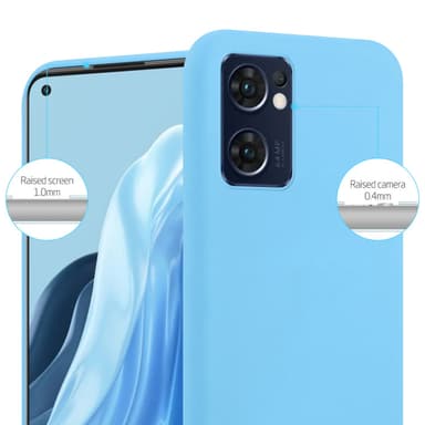 Deksel Oppo FIND X5 LITE / Reno7 5G Silikon cover (blå)