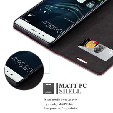 Huawei P9 lommebokdeksel case (rød)