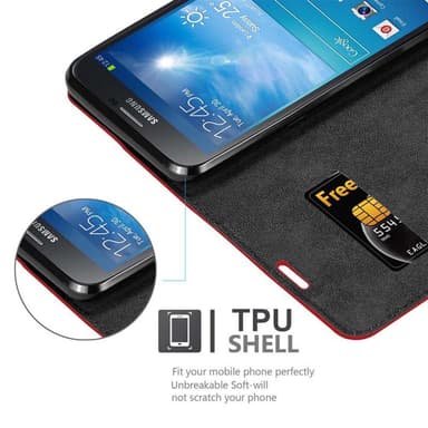 Samsung Galaxy MEGA 6.3 lommebokdeksel case (rød)