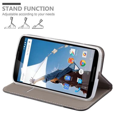 Motorola Google NEXUS 6 lommebokdeksel etui (grå)
