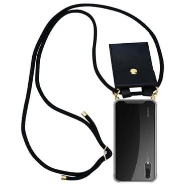Huawei P20 Deksel med Halskjede (svart)