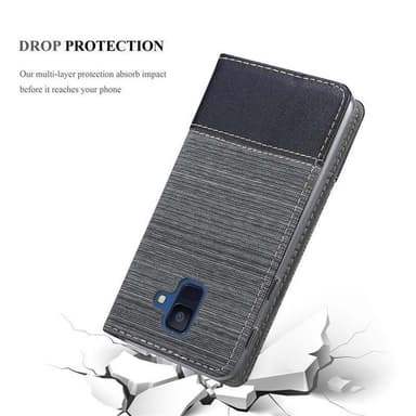 Samsung Galaxy A6 2018 lommebokdeksel etui (grå)