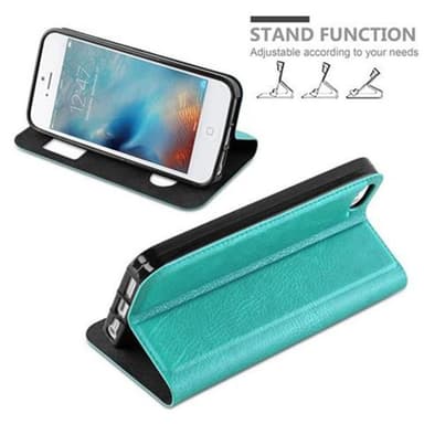 iPhone 5 / 5S / SE 2016 lommebokdeksel cover (turkis)