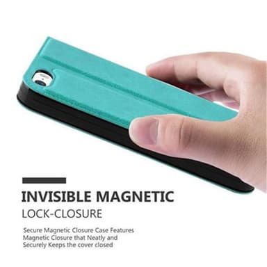 iPhone 5 / 5S / SE 2016 lommebokdeksel cover (turkis)