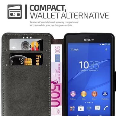Sony Xperia Z3 COMPACT lommebokdeksel etui (grå)