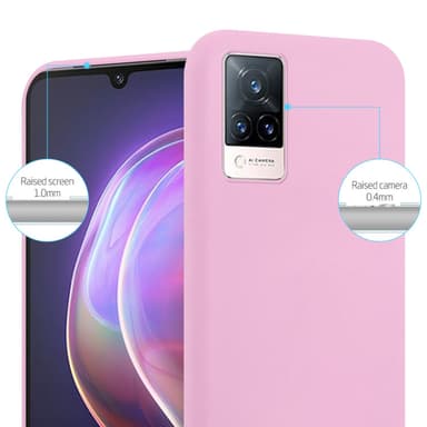 Deksel Vivo V21 4G / 5G Silikon cover (rosa)