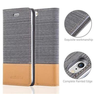 iPhone 6 / 6S lommebokdeksel etui (grå)