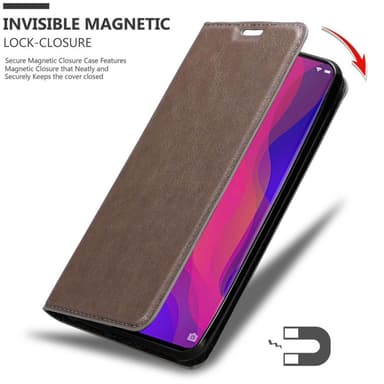 Oppo FIND X lommebokdeksel case (brun)