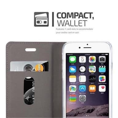 iPhone 6 / 6S lommebokdeksel etui (grå)
