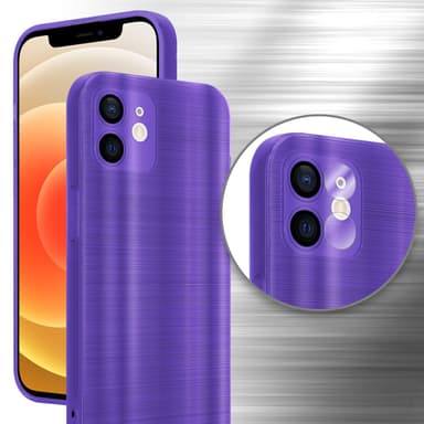 iPhone 12 Silikondeksel Beskyttelse (lilla)