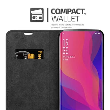 Oppo FIND X lommebokdeksel case (brun)