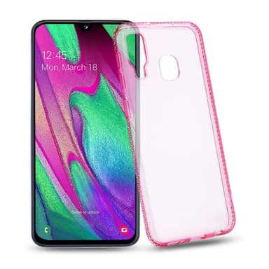 Samsung Galaxy A40 Deksel Glitter Case (rosa)