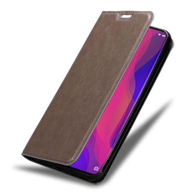 Oppo FIND X lommebokdeksel case (brun)