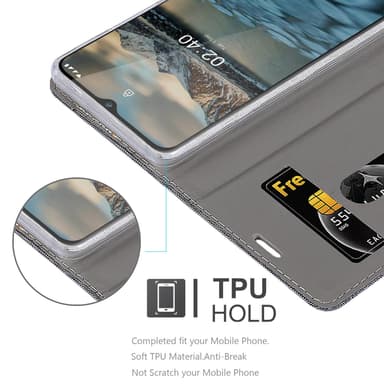 Nokia 2.4 lommebokdeksel etui (grå)