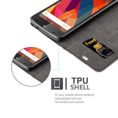ZTE Blade L5 PLUS lommebokdeksel case (brun)